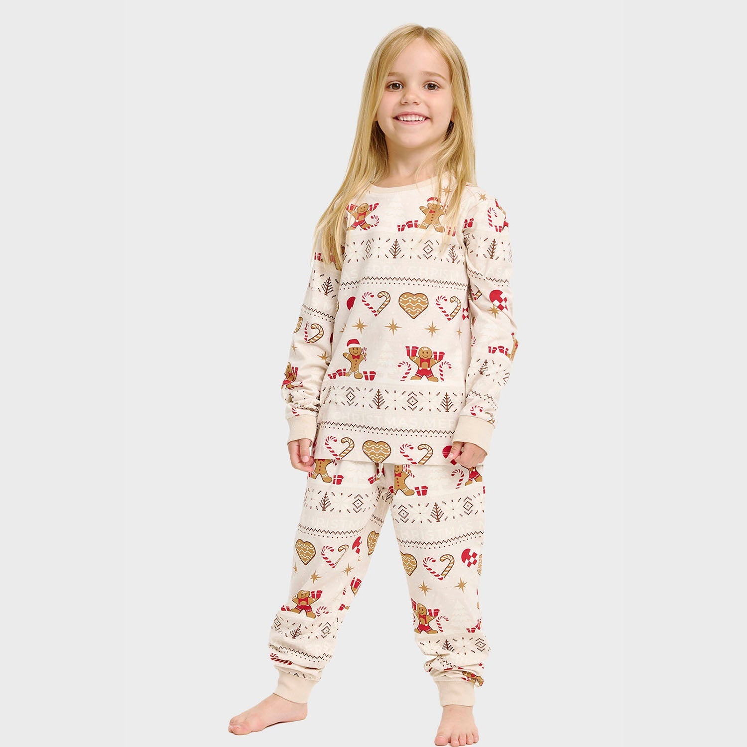 Christmas Cookie Pyjamas Beige β Kids
